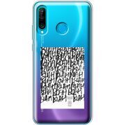 Прозрачный чехол Uprint Huawei P30 Lite Blah Blah