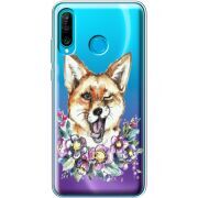 Прозрачный чехол Uprint Huawei P30 Lite Winking Fox