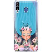 Прозрачный чехол Uprint Samsung M305 Galaxy M30 Blue Hair