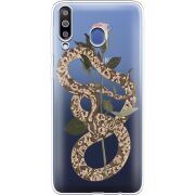 Прозрачный чехол Uprint Samsung M305 Galaxy M30 Glamor Snake