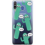 Прозрачный чехол Uprint Samsung M305 Galaxy M30 с 3D-глазками HIYA
