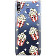 Прозрачный чехол Uprint Samsung M305 Galaxy M30 с 3D-глазками Popcorn