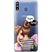 Прозрачный чехол Uprint Samsung M305 Galaxy M30 Super Mama and Daughter