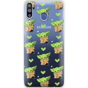 Прозрачный чехол Uprint Samsung M305 Galaxy M30 Pattern Baby Yoda