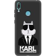 Черный чехол Uprint Huawei Y7 2019 Cat in Black