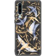 Черный чехол Uprint Huawei P30 Ластівки