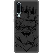 Черный чехол Uprint Huawei P30 Bear King