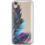 Прозрачный чехол Uprint Honor 8S Feathers