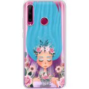 Прозрачный чехол Uprint Honor 10i Blue Hair