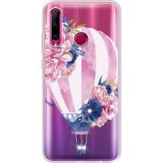 Чехол со стразами Honor 10i Pink Air Baloon