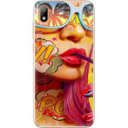 Чехол U-print Huawei Y5 2019 Yellow Girl Pop Art