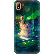 Чехол U-print Huawei Y5 2019 White Tiger Cub
