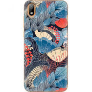 Чехол U-print Huawei Y5 2019 Blue Herb