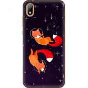 Чехол U-print Huawei Y5 2019 Fox-Astronauts