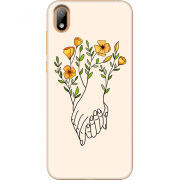 Чехол U-print Huawei Y5 2019 Flower Hands
