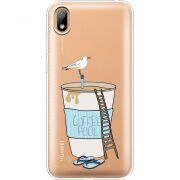 Прозрачный чехол Uprint Huawei Y5 2019 Segull in Cofee Pool