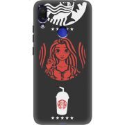 Черный чехол Uprint Xiaomi Redmi Note 7 RedWhite Coffee