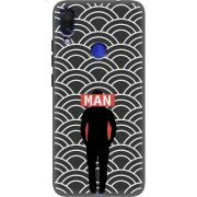 Черный чехол Uprint Xiaomi Redmi Note 7 Man Pattern