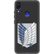 Черный чехол Uprint Xiaomi Redmi Note 7 Атака Титанов Крылья Свободы