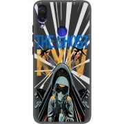 Черный чехол Uprint Xiaomi Redmi Note 7 Привид Києва в дії