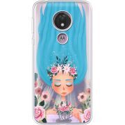 Прозрачный чехол Uprint Motorola Moto G7 Power XT1955 Blue Hair