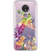 Прозрачный чехол Uprint Motorola Moto G7 Power XT1955 Colorful Giraffe