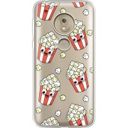 Прозрачный чехол Uprint Motorola Moto G7 Play XT1952 с 3D-глазками Popcorn