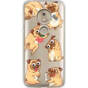 Прозрачный чехол Uprint Motorola Moto G7 Play XT1952 с 3D-глазками Pug