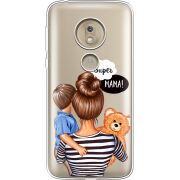 Прозрачный чехол Uprint Motorola Moto G7 Play XT1952 Super Mama and Son