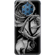 Чехол Uprint Nokia 9 Black and White Roses