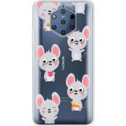 Прозрачный чехол Uprint Nokia 9 с 3D-глазками Mouse