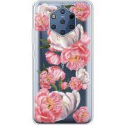 Прозрачный чехол Uprint Nokia 9 Peony Watercolor Style