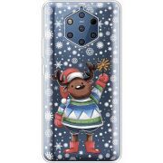 Прозрачный чехол Uprint Nokia 9 Christmas Deer with Snow