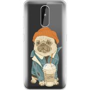 Прозрачный чехол Uprint Nokia 3.2 Dog Coffeeman