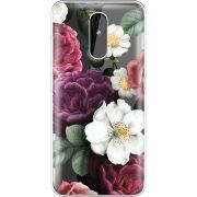 Прозрачный чехол Uprint Nokia 3.2 Floral Dark Dreams