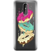 Прозрачный чехол Uprint Nokia 3.2 Donuts