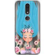 Прозрачный чехол Uprint Nokia 4.2 Blue Hair