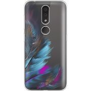 Прозрачный чехол Uprint Nokia 4.2 Feathers