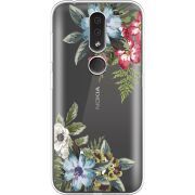 Прозрачный чехол Uprint Nokia 4.2 Floral
