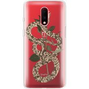 Прозрачный чехол Uprint OnePlus 7 Glamor Snake