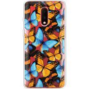 Прозрачный чехол Uprint OnePlus 7 Butterfly Morpho
