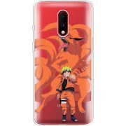 Прозрачный чехол Uprint OnePlus 7 Naruto and Kurama