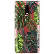 Прозрачный чехол Uprint OnePlus 7 Palm Tree