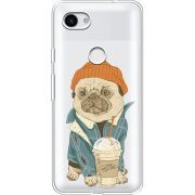 Прозрачный чехол Uprint Google Pixel 3a Dog Coffeeman