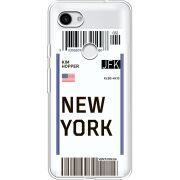 Прозрачный чехол Uprint Google Pixel 3a Ticket New York