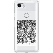 Прозрачный чехол Uprint Google Pixel 3a Blah Blah