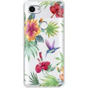 Прозрачный чехол Uprint Google Pixel 3a Tropical