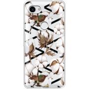 Прозрачный чехол Uprint Google Pixel 3a Cotton flowers