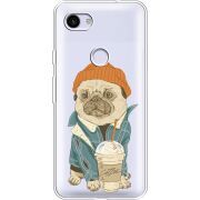 Прозрачный чехол Uprint Google Pixel 3a XL Dog Coffeeman