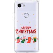 Прозрачный чехол Uprint Google Pixel 3a XL Merry Christmas
